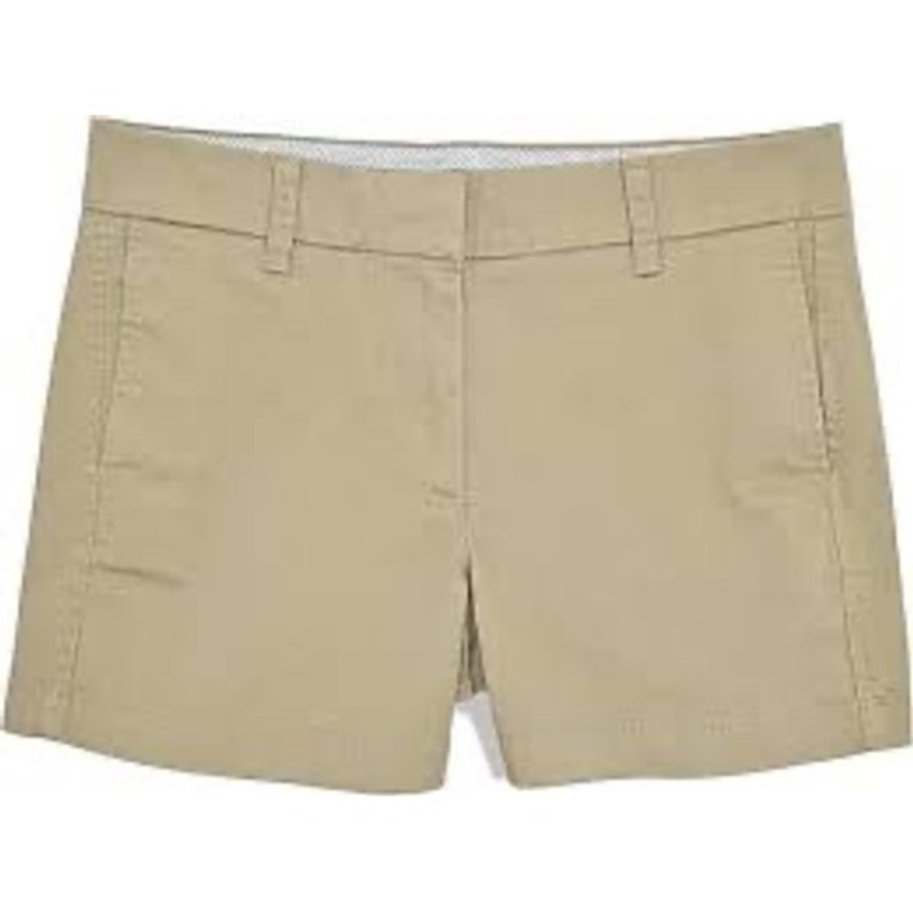 J.Crew Womens Chino Shorts Khaki Tan Cotton Twill Size 6….7 Inch Inseam Vacation